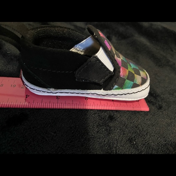 Vans Slip on Iridescent Checkered Crib shoe - Picture 4 of 5